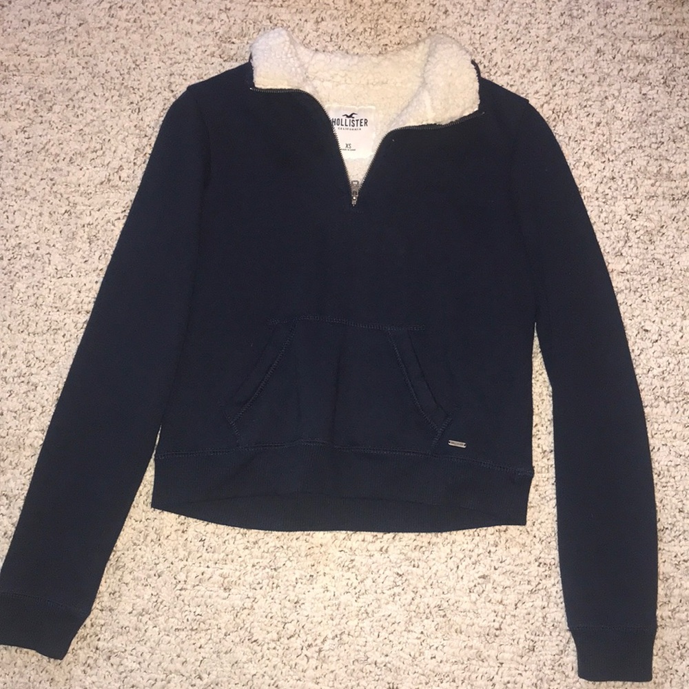 Hollister Sherpa Quarter Zip